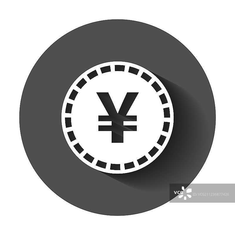 扁平风格的日元货币图标图片素材
