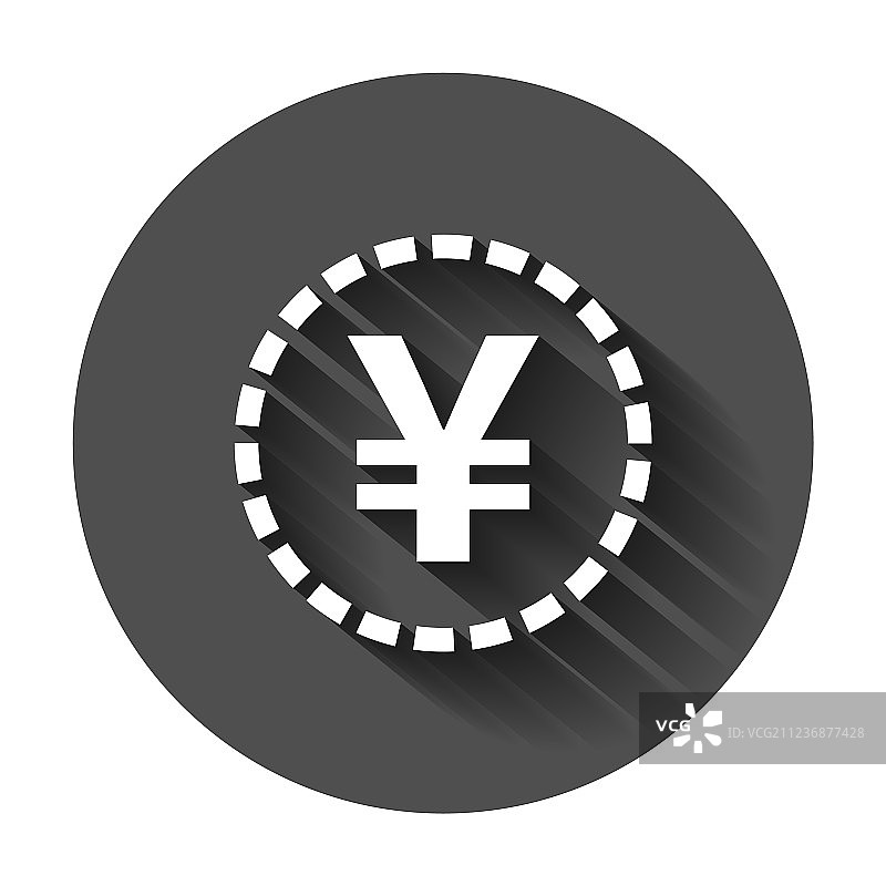 扁平风格的日元货币图标图片素材