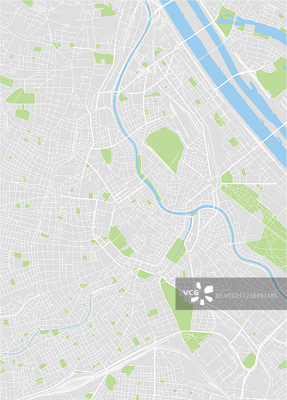 维也纳彩色地图图片素材