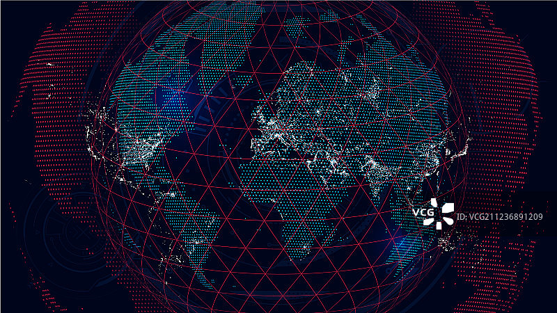全球通信网络世界地图图片素材