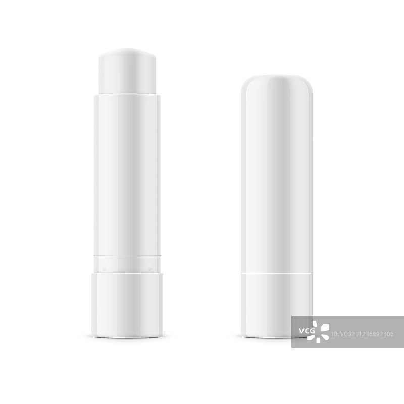 白色光面润唇膏棒图片素材