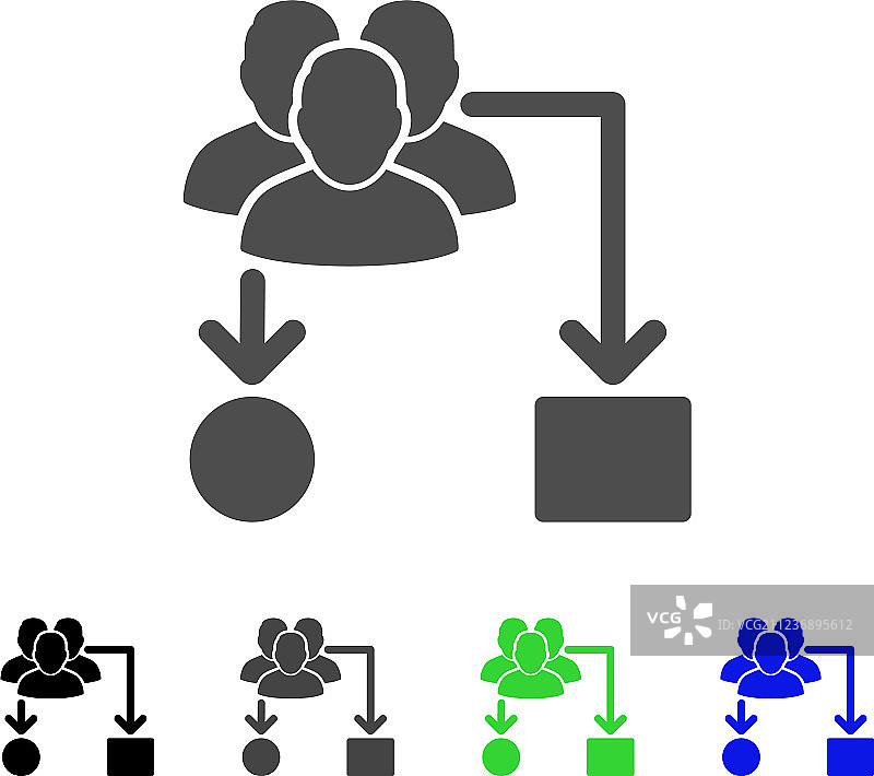 用户路由方案扁平图标图片素材