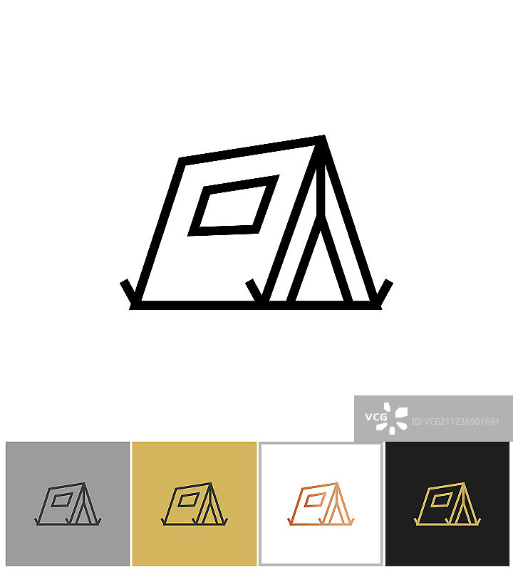 户外露营帐篷图标图片素材