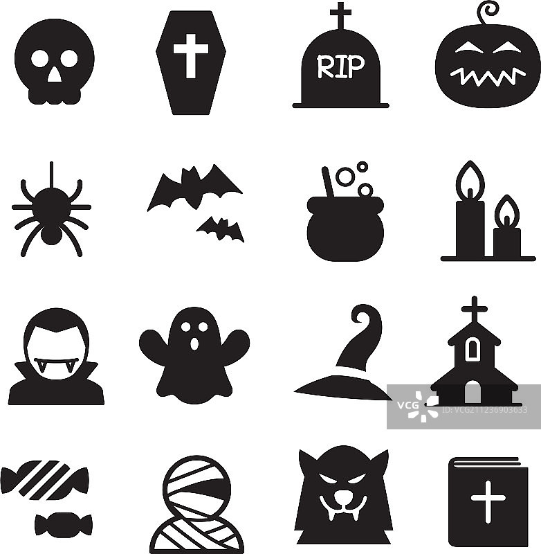 万圣节图标设置图片素材
