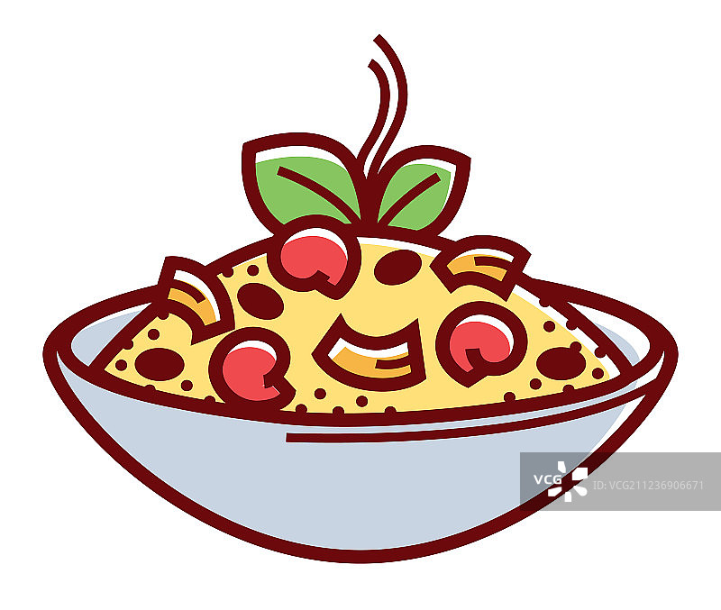 深碗中的海鲜烩饭图片素材