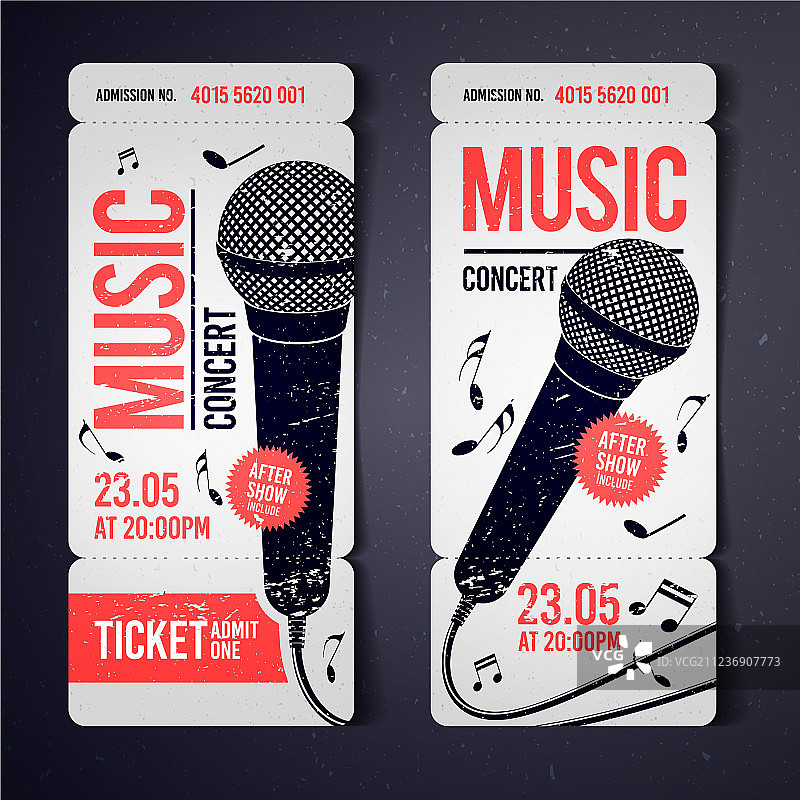 音乐会门票设计模板图片素材