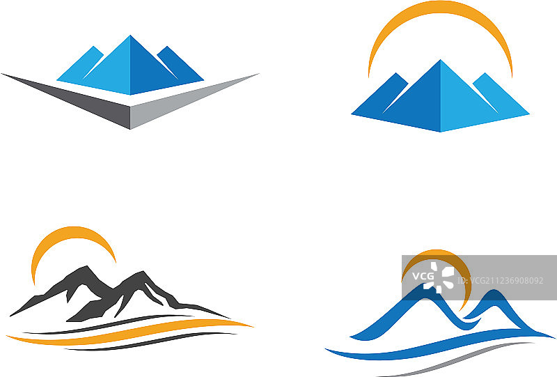 山脉Logo模板图标图片素材