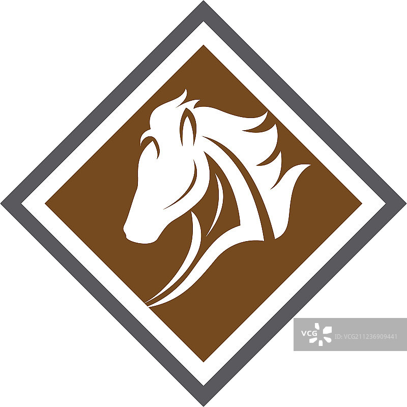 马匹标志模板设计图片素材