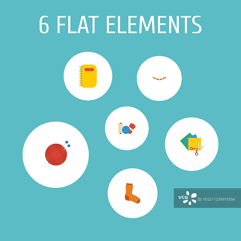 手工艺图标扁平风格符号图片素材