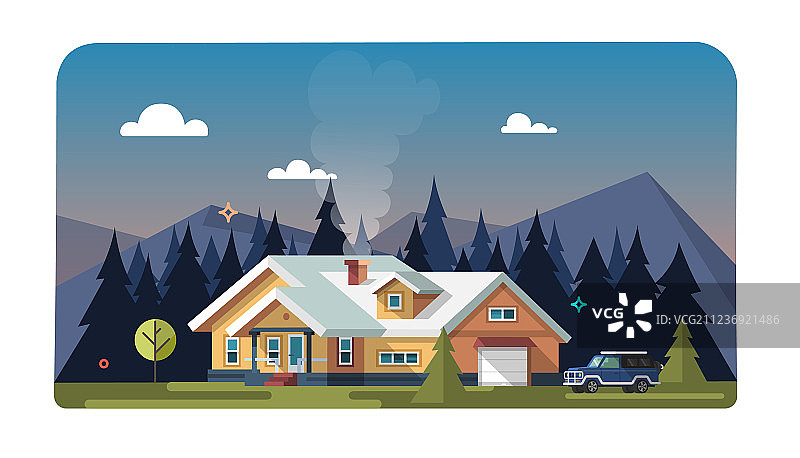 生态木屋图片素材