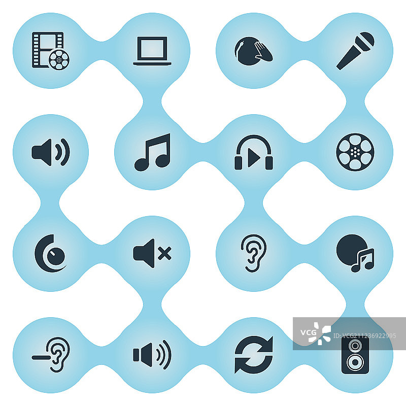 简约声音图标合集图片素材