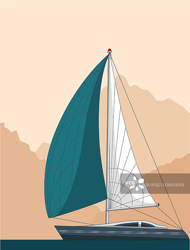 帆船游艇俱乐部宣传单设计图片素材