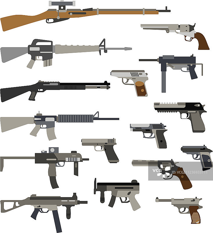 各种自动武器图片素材