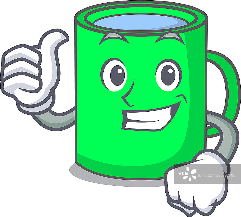 卡通马克杯角色点赞图片素材