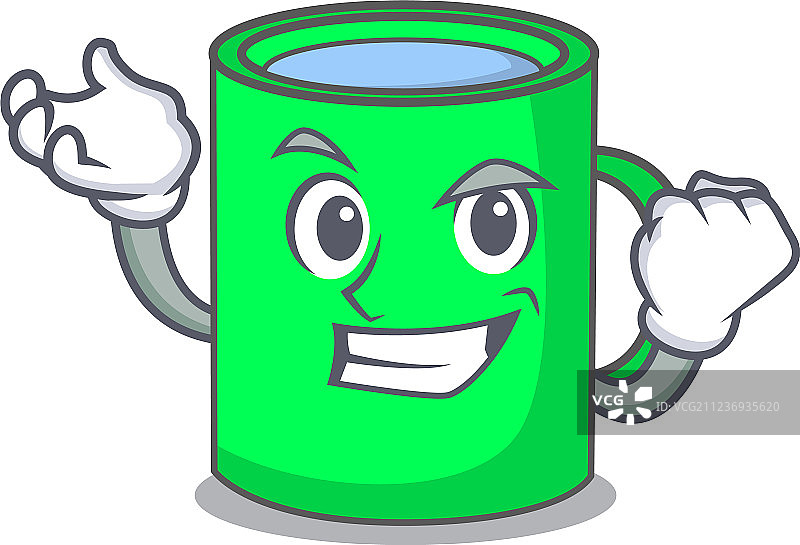 卡通风格的成功马克杯角色图片素材