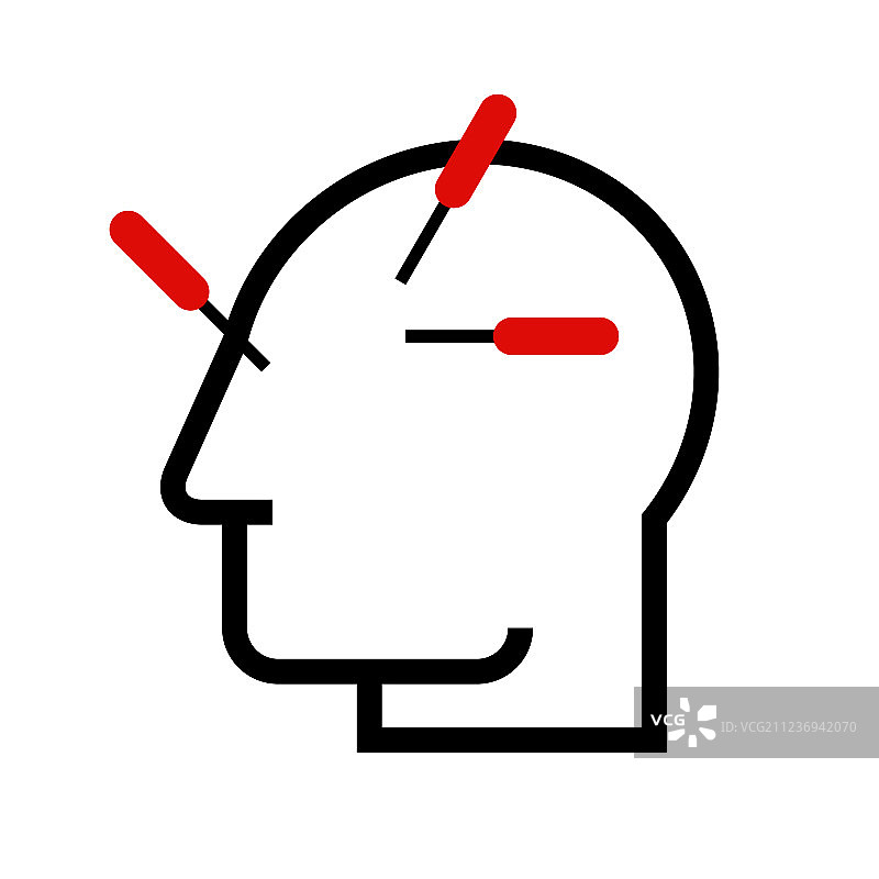 头部针灸图片素材