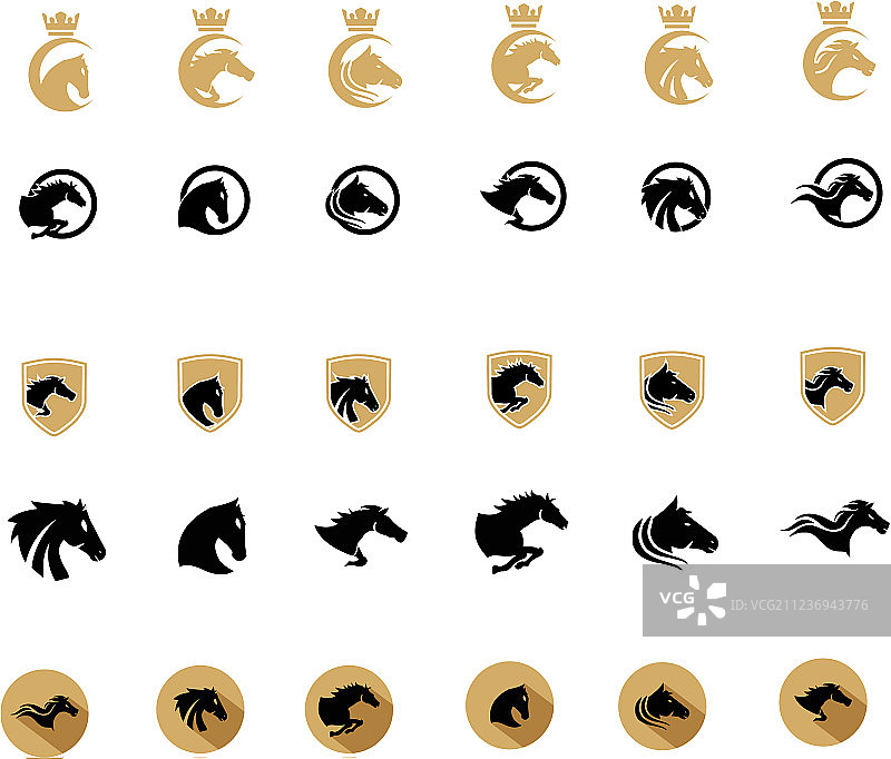 马标志设计灵感图片素材