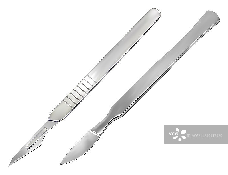可重复使用的全金属手术刀和精细尖头图片素材