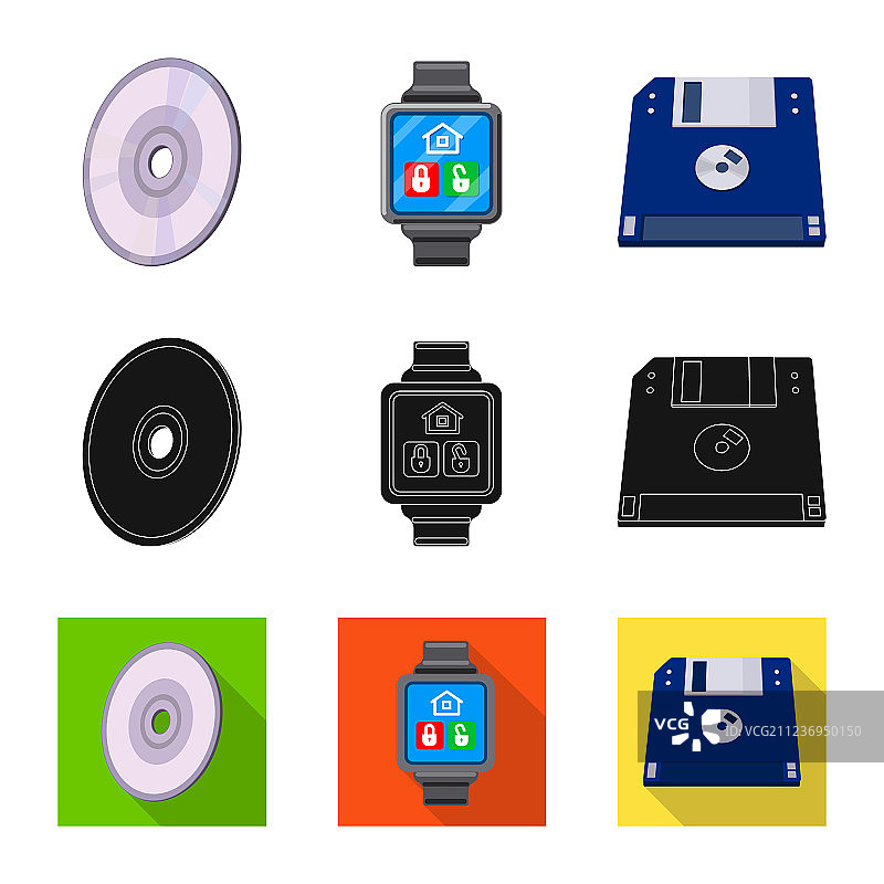 笔记本电脑和设备标志集图片素材