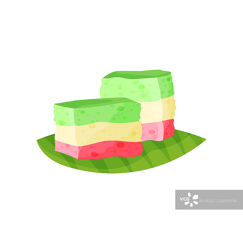 彩虹千层糕或印尼传统糕点图片素材