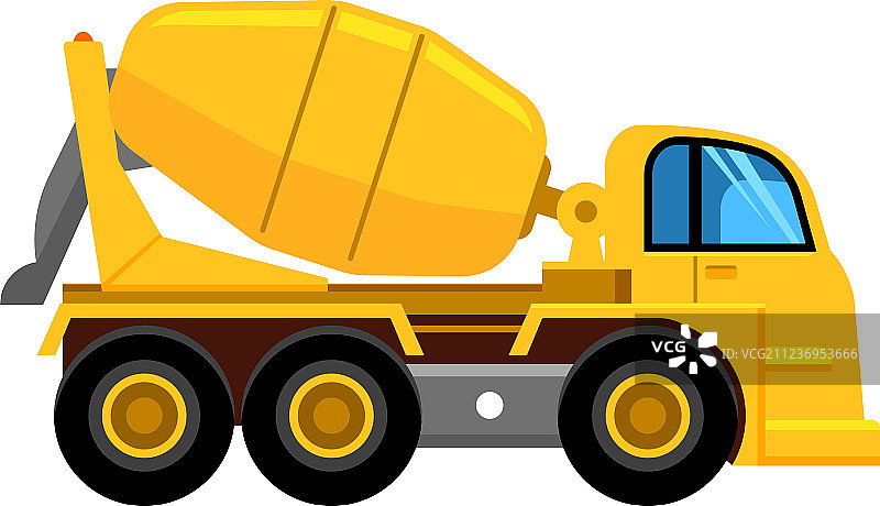 水泥搅拌车黄色车辆混凝土图片素材