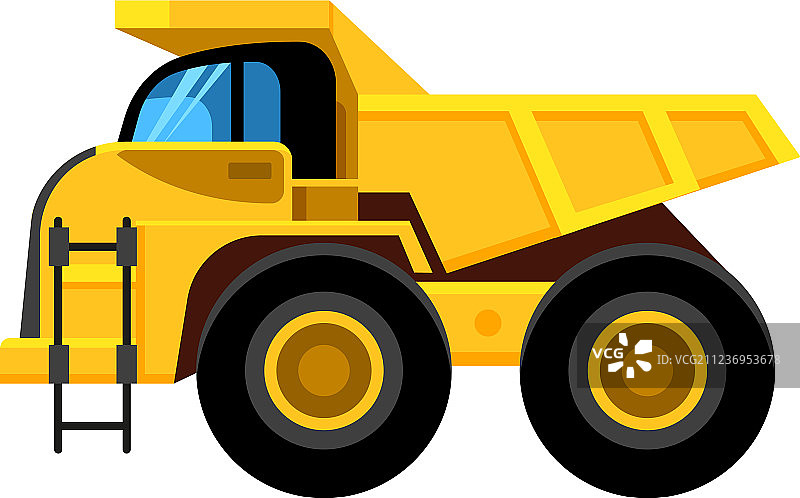 黄色大轮卡车工程车图片素材