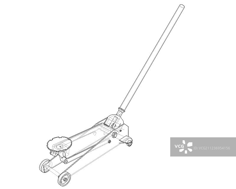 落地式千斤顶轮廓图片素材