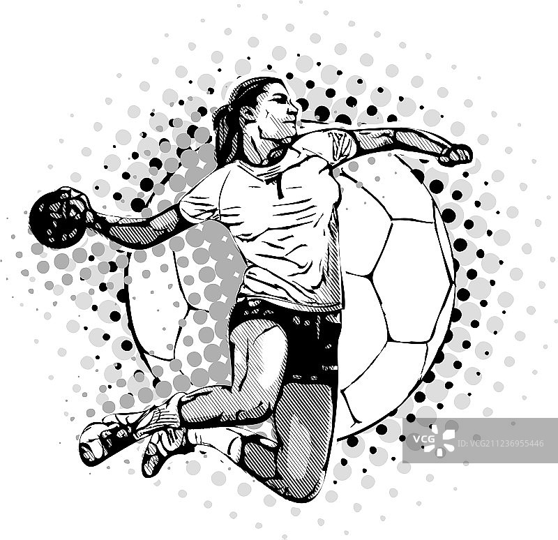 女子手球图片素材