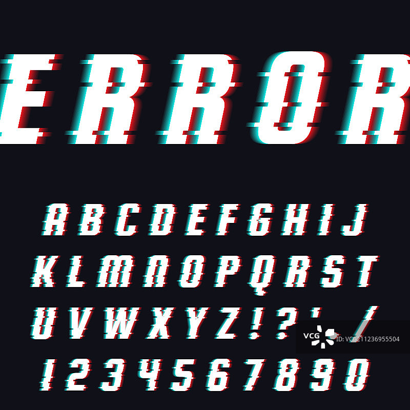 故障风格字体图片素材