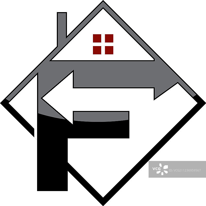 F箭头地产标志图片素材