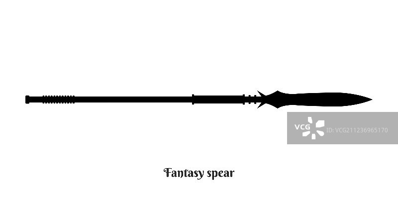 中世纪骑士长矛黑色剪影图片素材