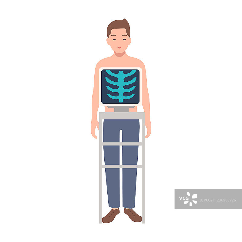 胸部医疗检查中的病人图片素材