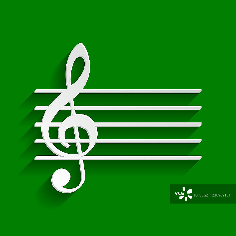 音乐小提琴谱号G谱号纸图片素材