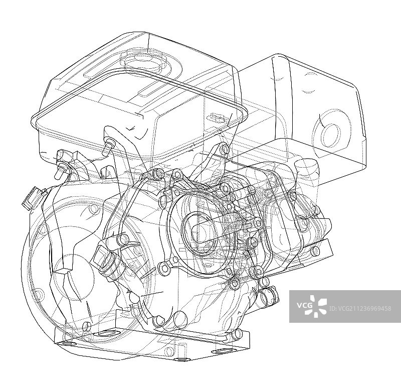 发动机草图图片素材