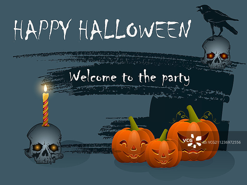 万圣节贺卡设计图片素材