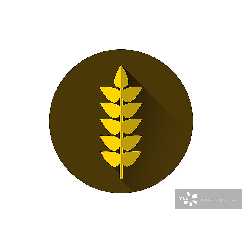 成熟小麦穗图标图片素材