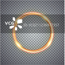 魔法金色光圈效果图片素材