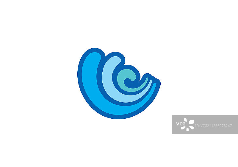 波浪抽象漩涡标志图片素材