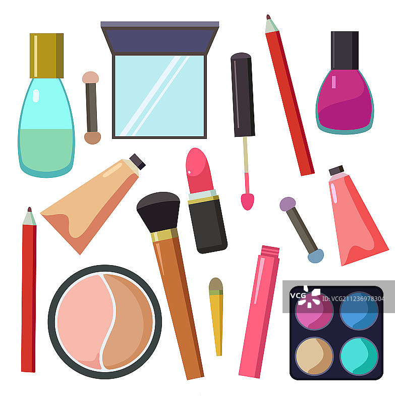 大型化妆品配件合集图片素材