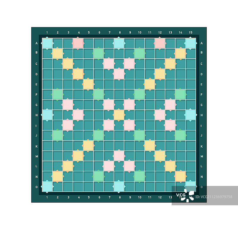 带有网格的拼字游戏或博学方格板设计图片素材