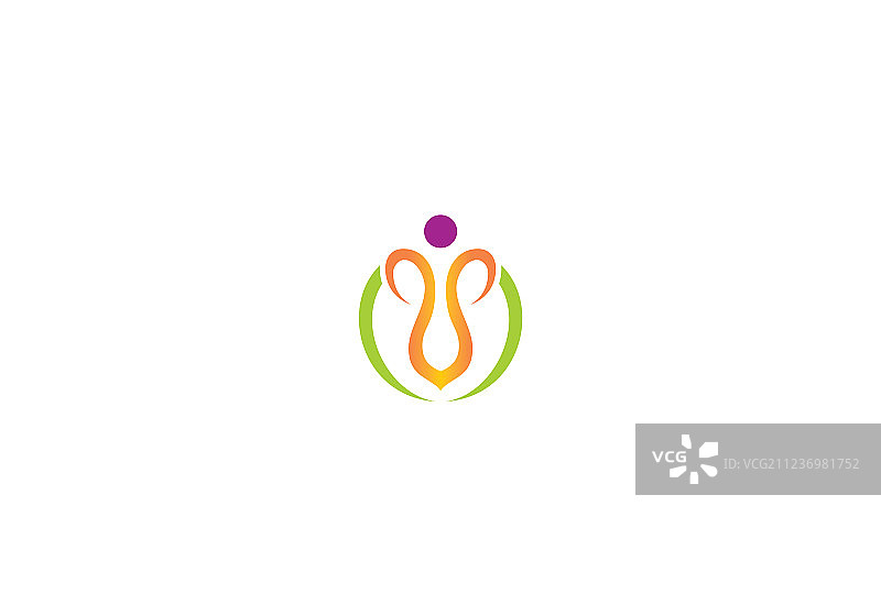 女性字母V美容标志图片素材