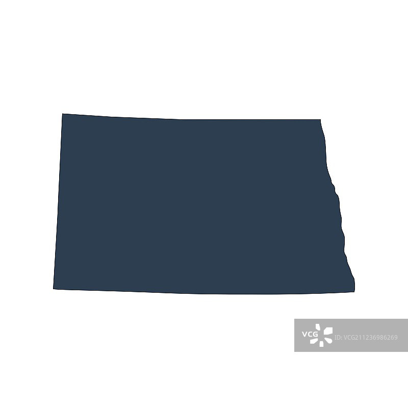 美国北达科他州地图图片素材