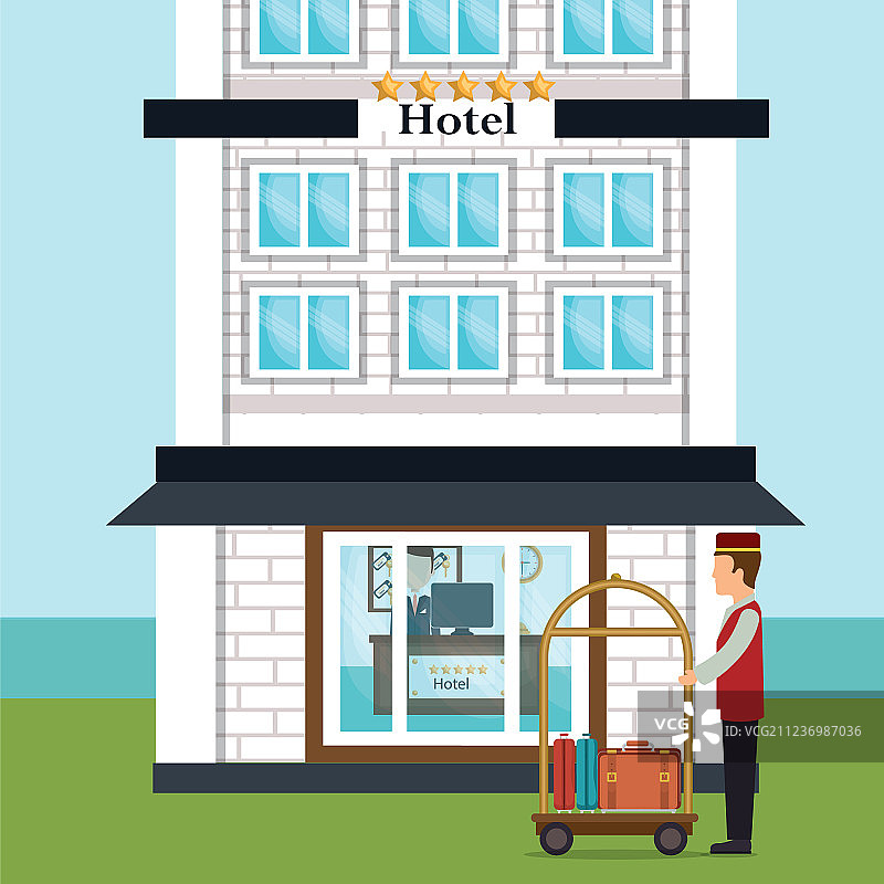 酒店门童角色图片素材