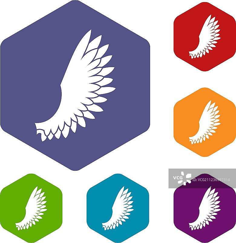 翅膀图标合集图片素材