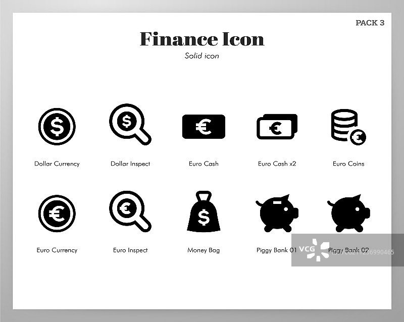 金融图标实体包图片素材