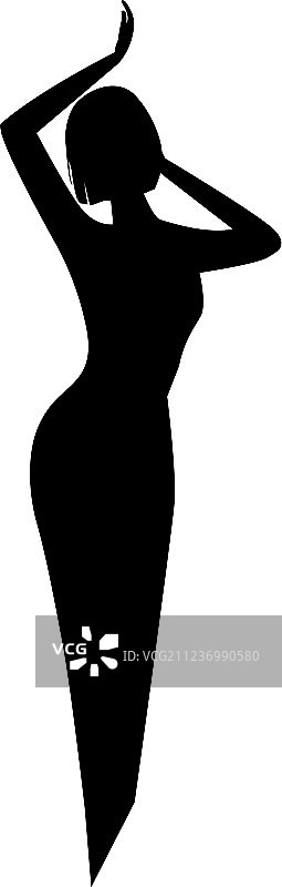 优雅的女性剪影图片素材