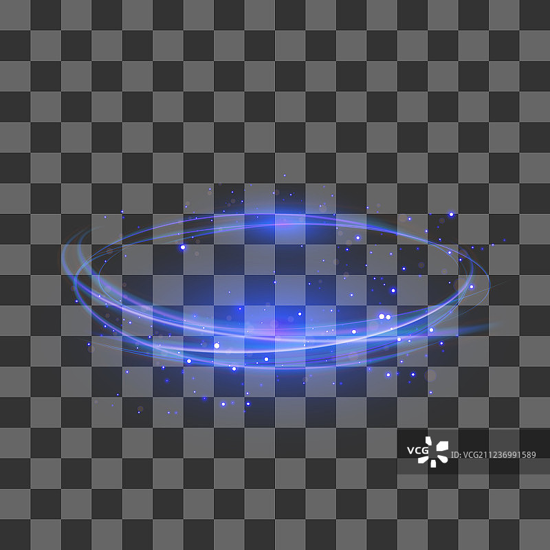 蓝色闪电光效图片素材