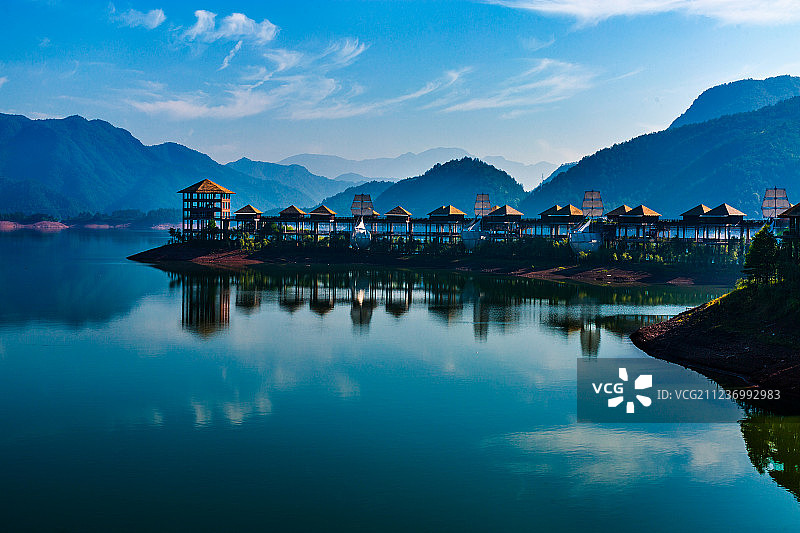 云和湖的清晨图片素材