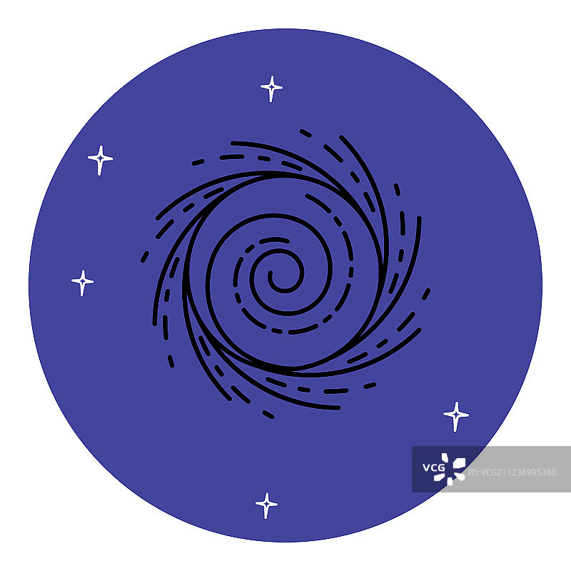 细线风格的黑洞图标图片素材