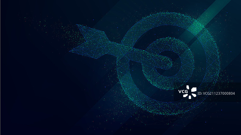 箭头击中中心的目标与未来科技图片素材